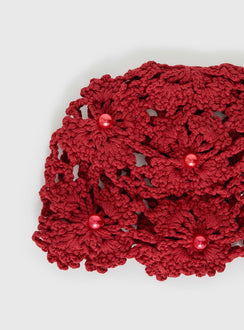 Zalynne Crochet Hat Red
