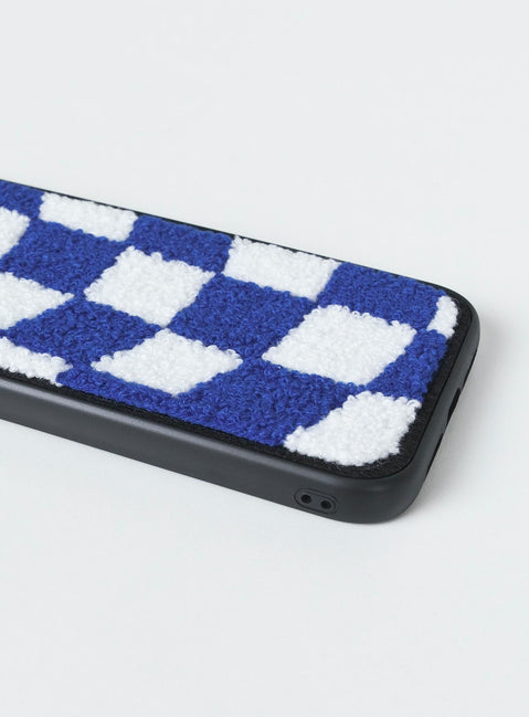 iPhone case Princess Polly Exclusive 50% plastic 50% polyester Faux fur material Check print  Rubber edges 