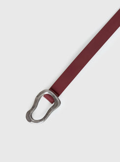 Leto Belt Burgundy / Silver