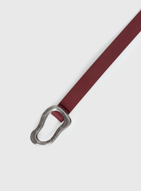 Leto Belt Burgundy / Silver