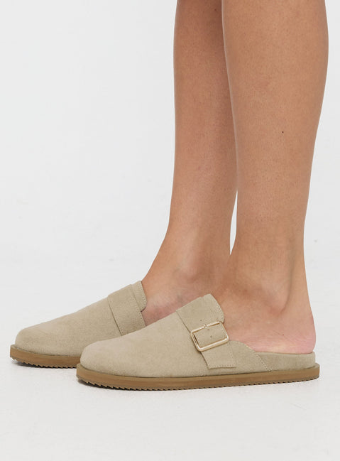 Billini Orlin Slides Desert Faux Suede