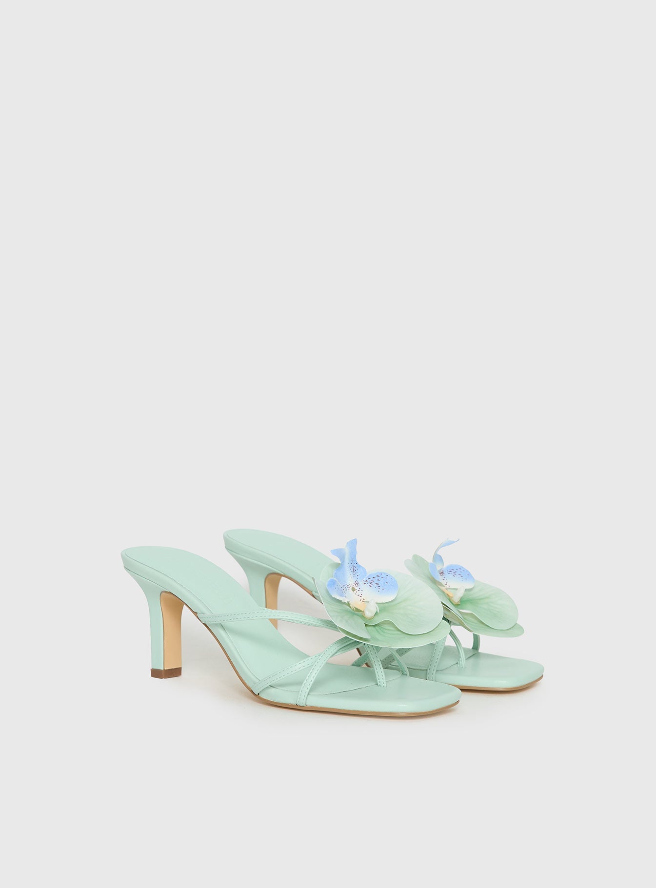 Azira Flower Detail Heels Blue