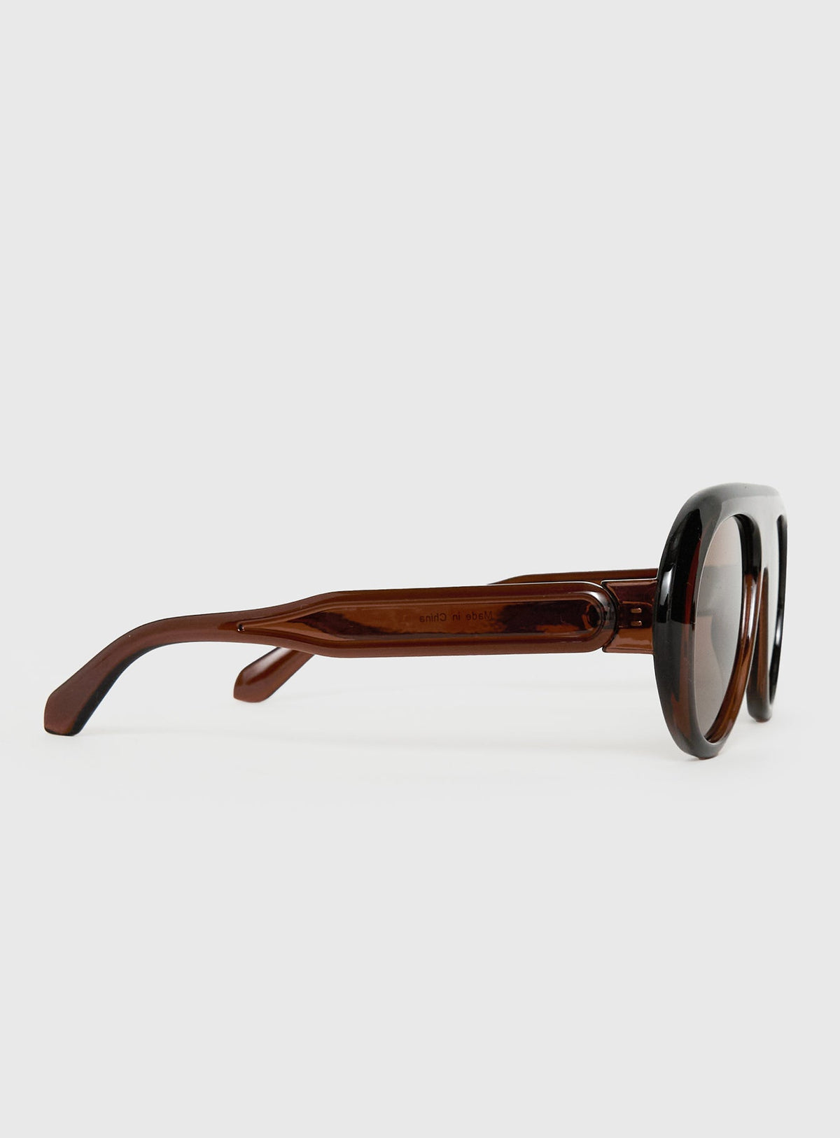 Callissa Oversized Aviator Sunglasses Brown
