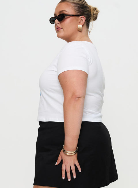 Edenia Tee White Curve