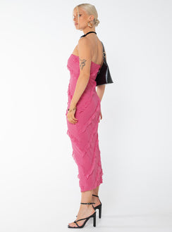 product Princess Polly Asymmetric Neckline  Baylie Maxi Dress Hot Pink