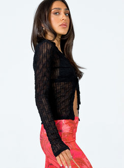 product Princess Polly Full Sleeves Asymmetric Neckline  Marcos Long Sleeve Top Black