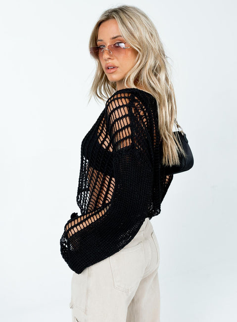product The Kennedy Sweater Black Princess Polly  Cropped 