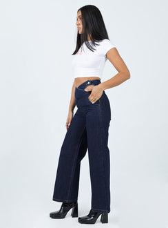 product Princess Polly High Waisted  Chaser V Waist Jeans Indigo