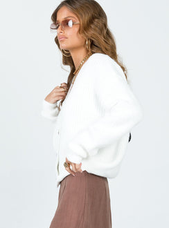 Carlo Cardigan White Long 