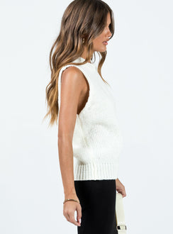 Goodburn Knit Vest Cream Princess Polly  Cropped 