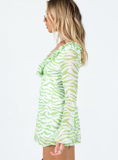 product Princess Polly Crew Neck  Nostalgia MinI Dress Green