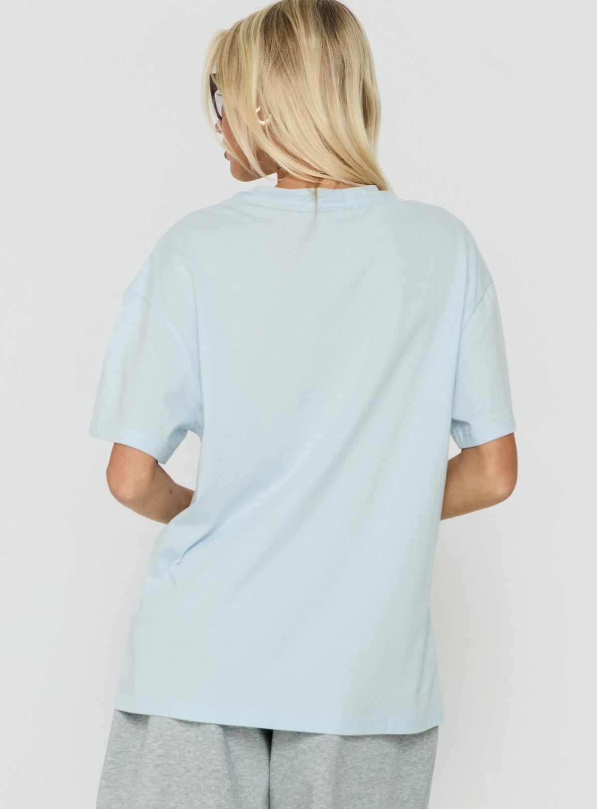 Star Stallion Oversized Graphic Tee Blue