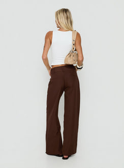Two Lovers Low Rise Pants Chocolate