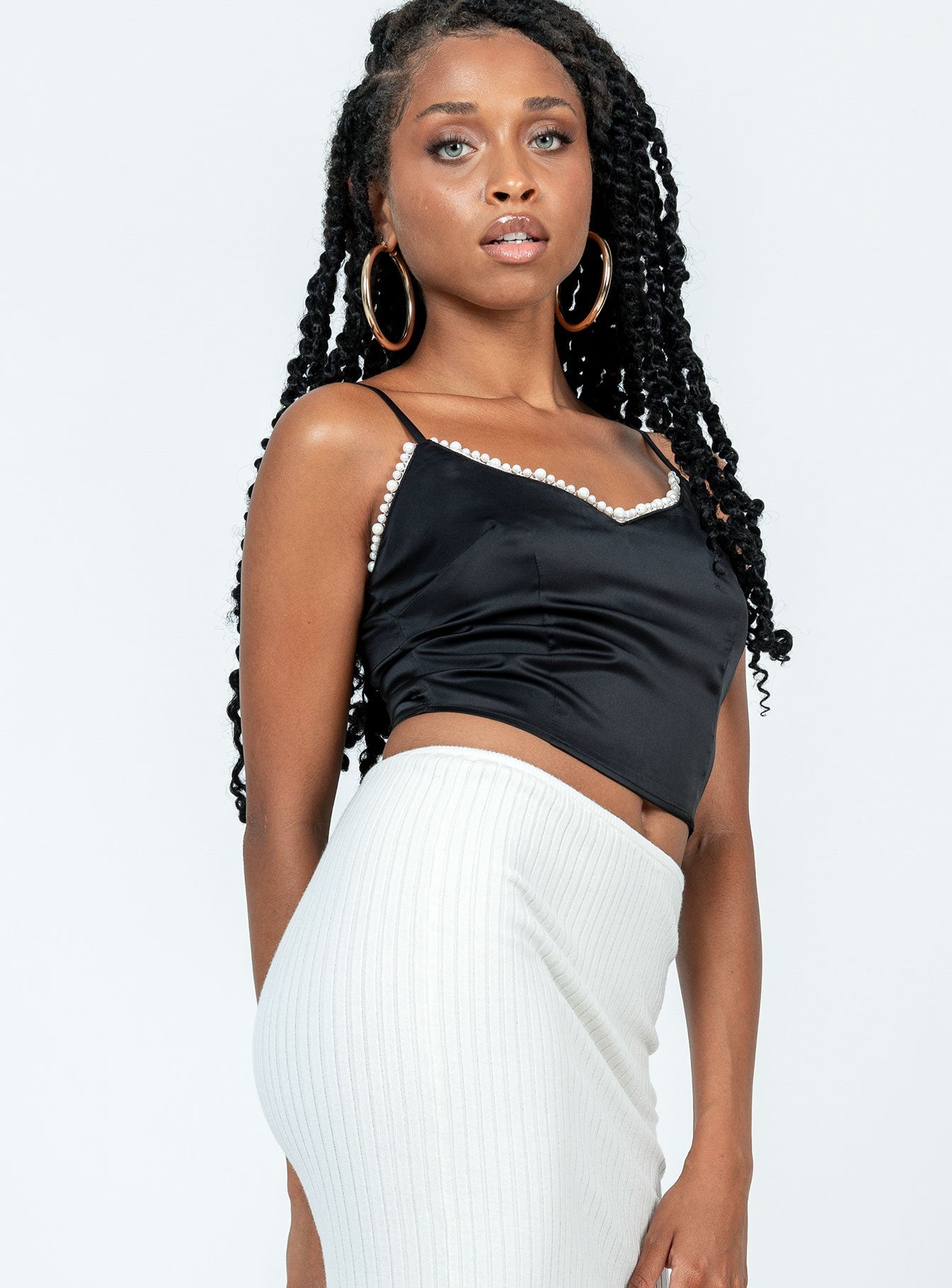 product Princess Polly Sleeveless High Neck  Burran Top Black