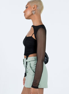 product Princess Polly Sleeveless Square Neck  Tavouli Long Sleeve Top Black