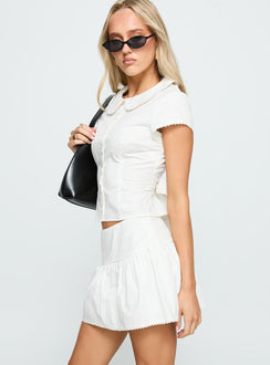 Sweet Treat Button Up Set White