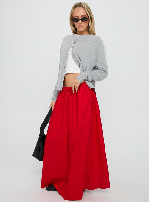 Felipa Maxi Skirt Red