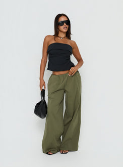 Christalle Strapless Tie Back Top Black
