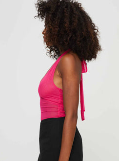 product Princess Polly Sleeveless Square Neck  Solomon Halter Top Pink