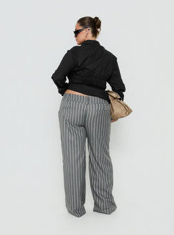 Cedars Low Rise Pant Grey Stripe Curve