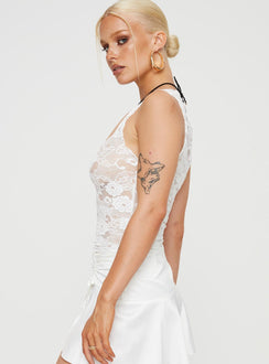 product Princess Polly Sleeveless Sweetheart  Santoma Lace Top White