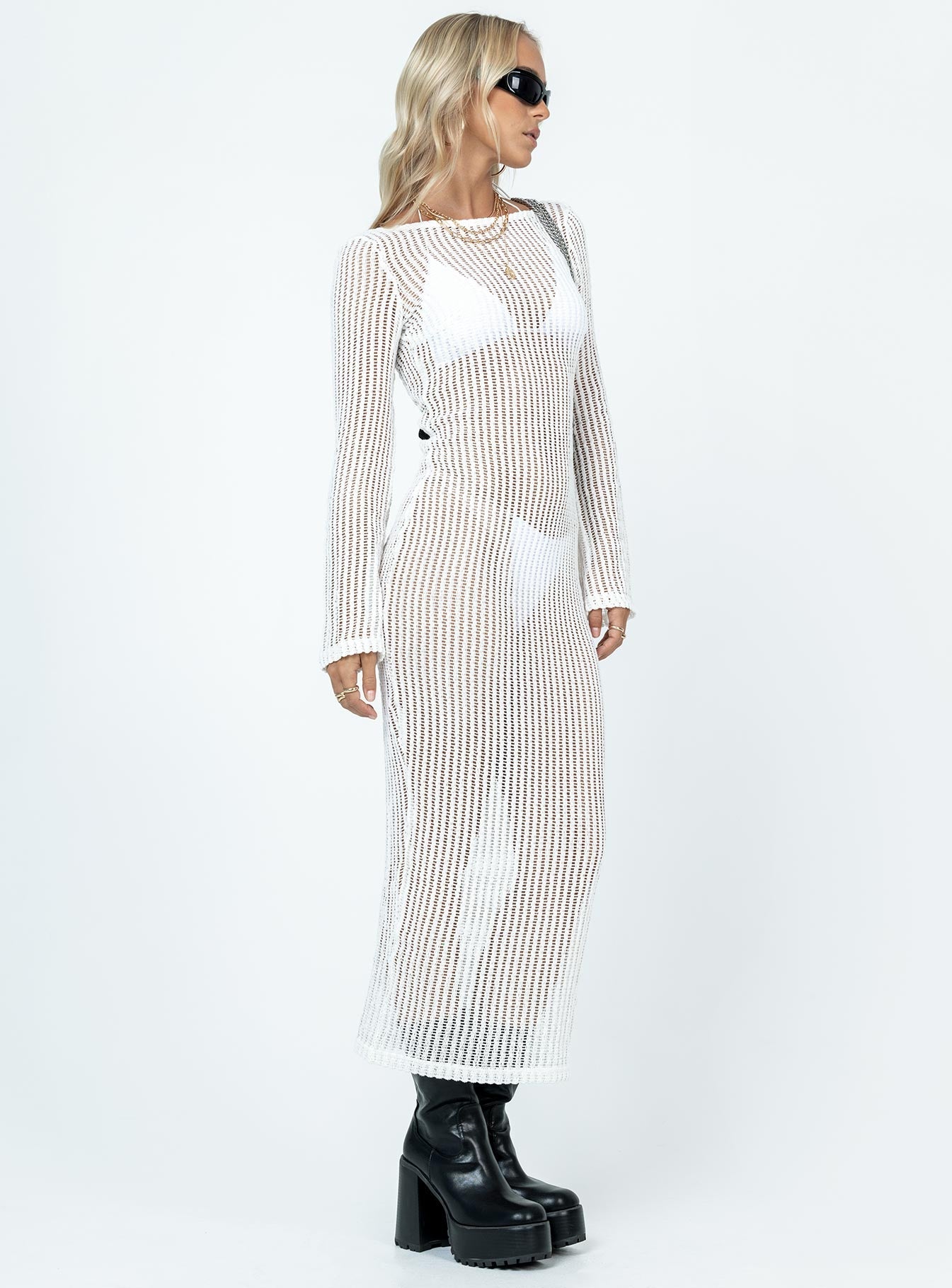 product Princess Polly Crew Neck  Bria Maxi Dress White