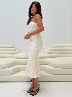 product Princess Polly Square Neck  Salvin Strapless Maxi Dress Petite Champagne