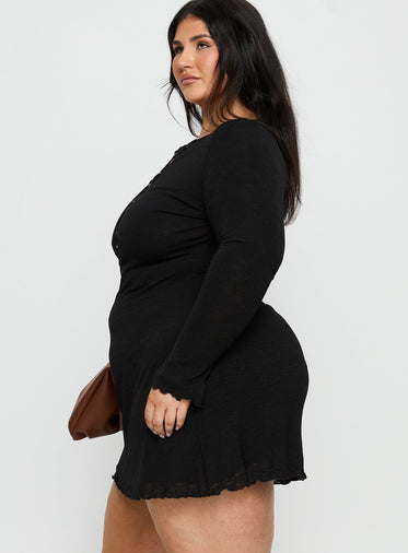 Dejonge Ring Mini Dress Black Curve