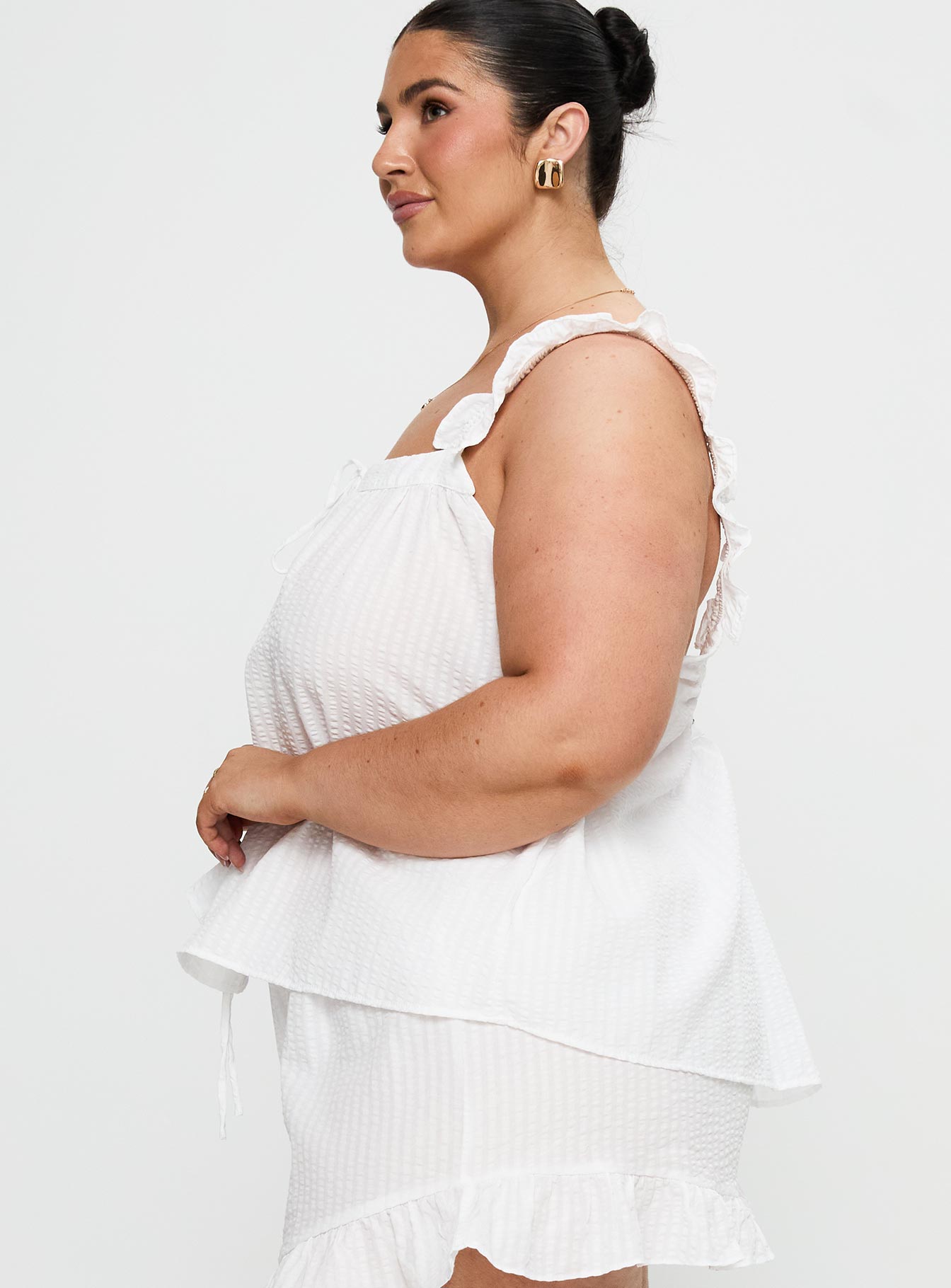 Santabelle Frill Top White Curve