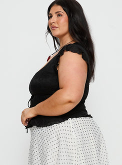 Auroraah Frill Top Black Curve