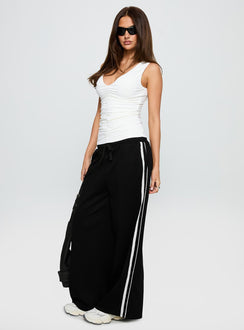 Expedition Wide Leg Track Pants Black