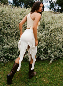 product Peachey Asymmetric Ruffle Midi Skirt White Princess Polly  Mini Skirts 