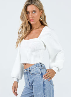 Bohemia Sweater White Princess Polly  Cropped 