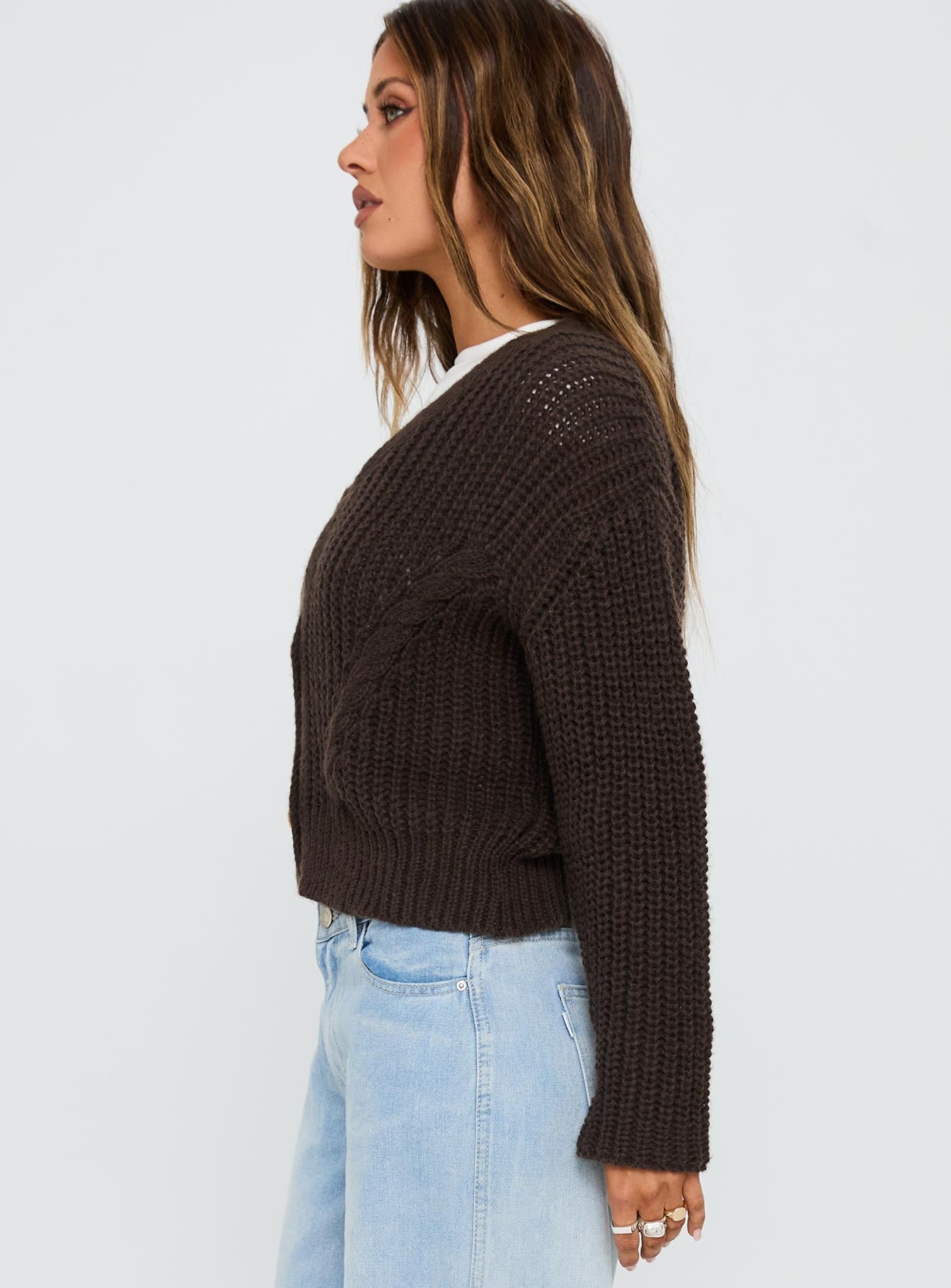 Josalynn Knit Cardigan Brown