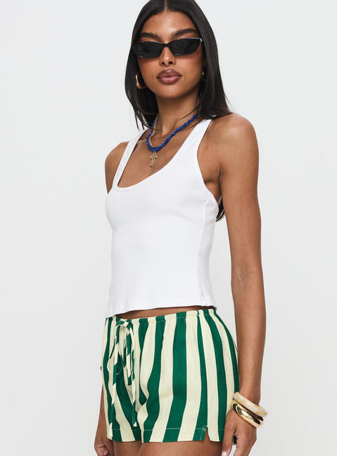 Good Habits Racer Back Top White
