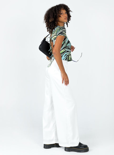 back view of model wearing Princess Polly Dorothy Pants Cream 