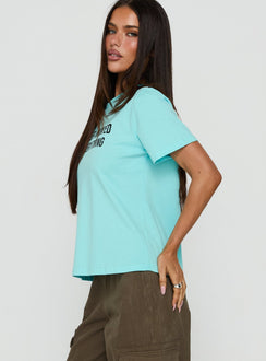 All I Ever Wanted Graphic Relaxed Tee Aqua