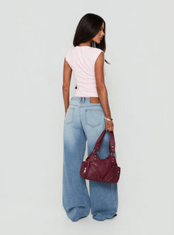 Lokura Low Rise Slouchy Jeans Vintage Mid Blue Wash