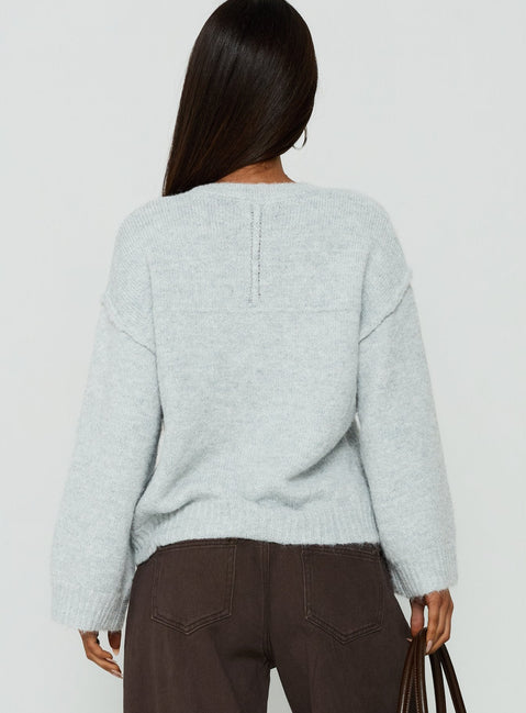 Syanah Knit Jumper Grey Marle