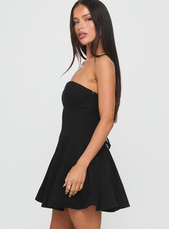 Zavira Strapless Playsuit Black