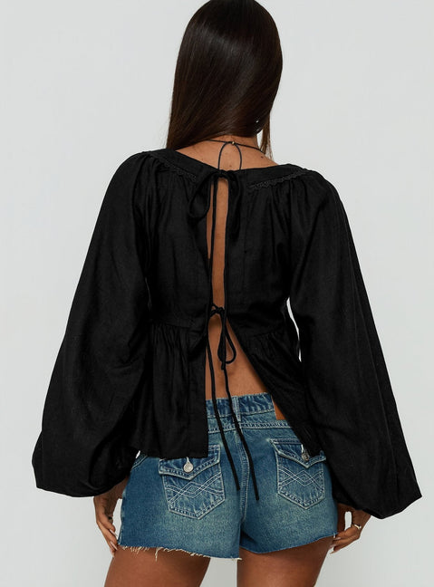 Benjie Long Sleeve Top Black