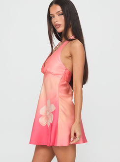 Laleisa Beaded Halter Mini Dress Multi