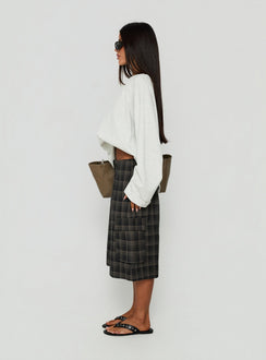 Brenn Baggy Longline Shorts Plaid Multi