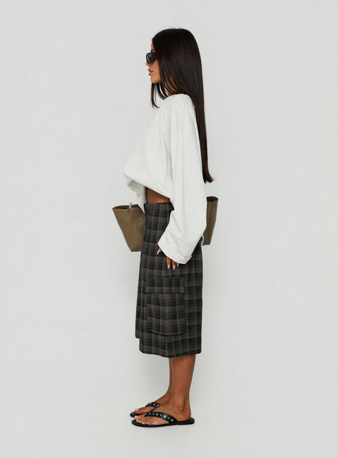 Brenn Baggy Longline Shorts Plaid Multi