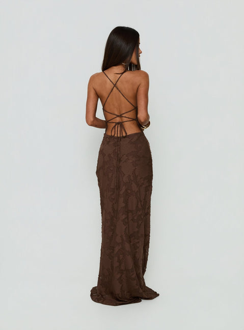 Celena Maxi Dress Brown
