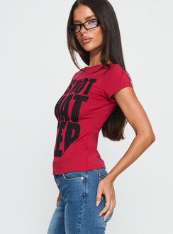 It's Not That Deep Graphic Baby Tee Red