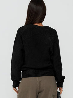 Daelan Wrap Knit Cardigan Black