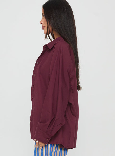 Nereida Long Sleeve Shirt Plum