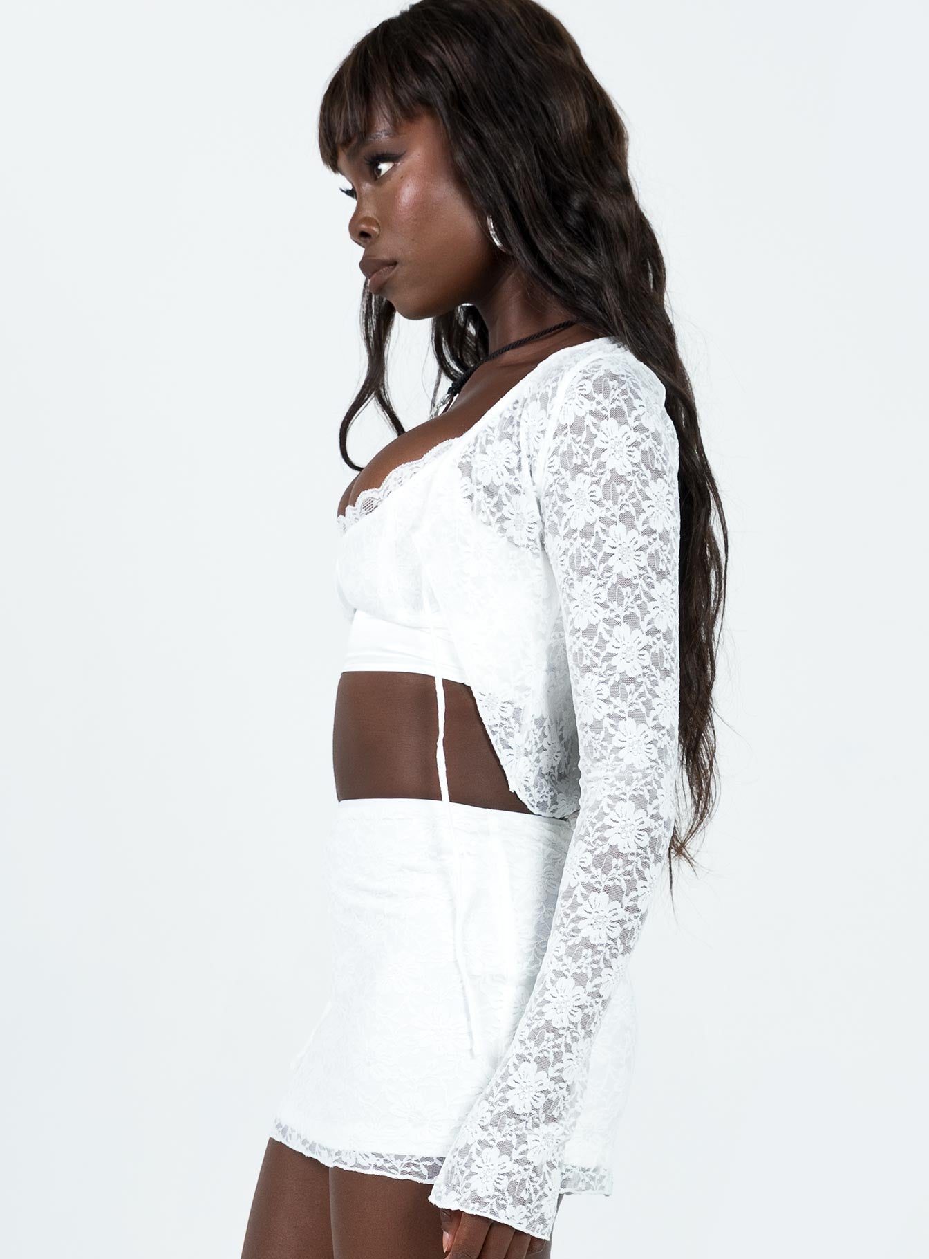 product Princess Polly Full Sleeves Square Neck  Sorrento Long Sleeve Top White