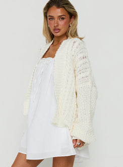 Abner Cable Cardigan Cream